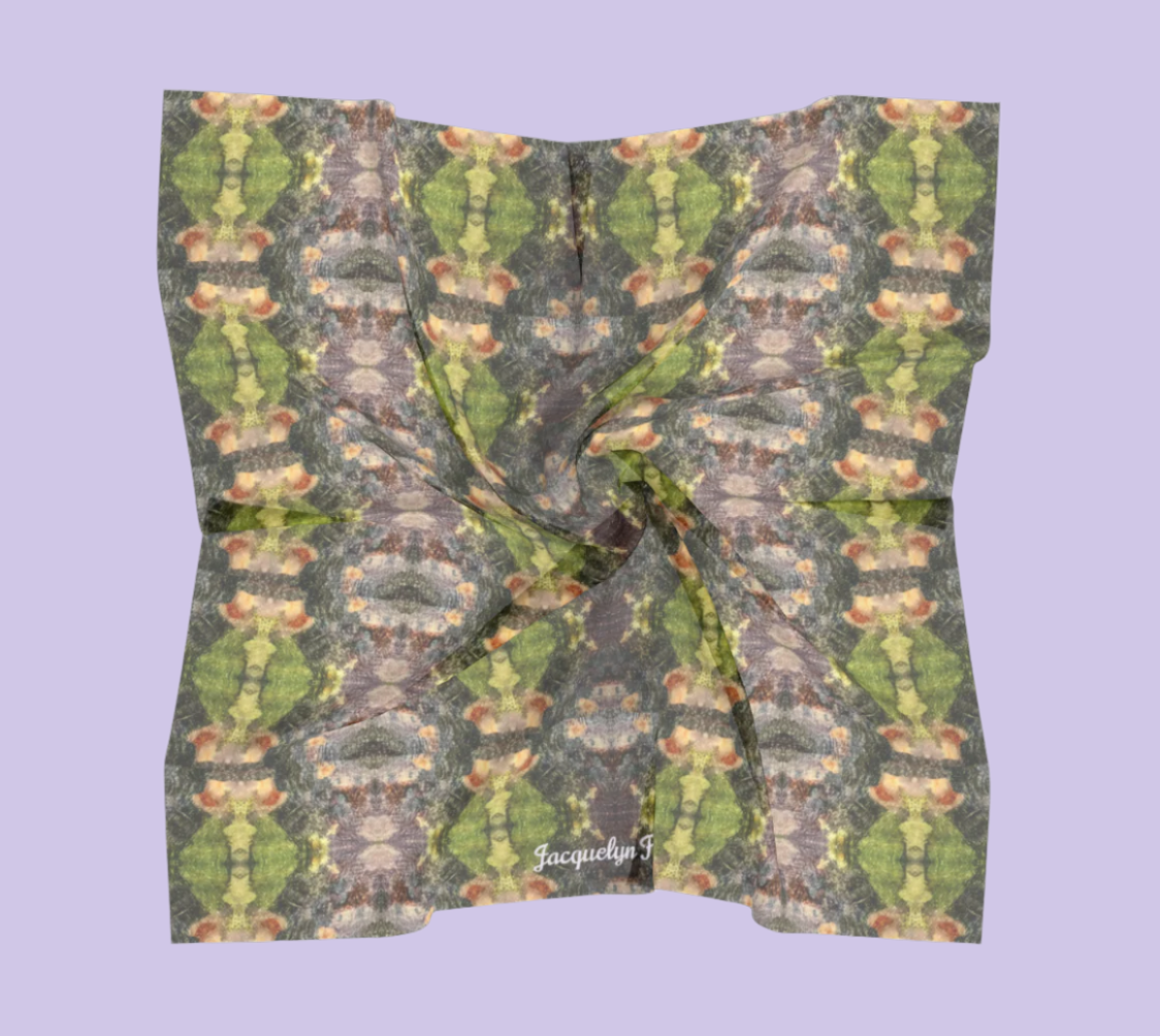 Lilac Waterlilies Silk Square Scarf