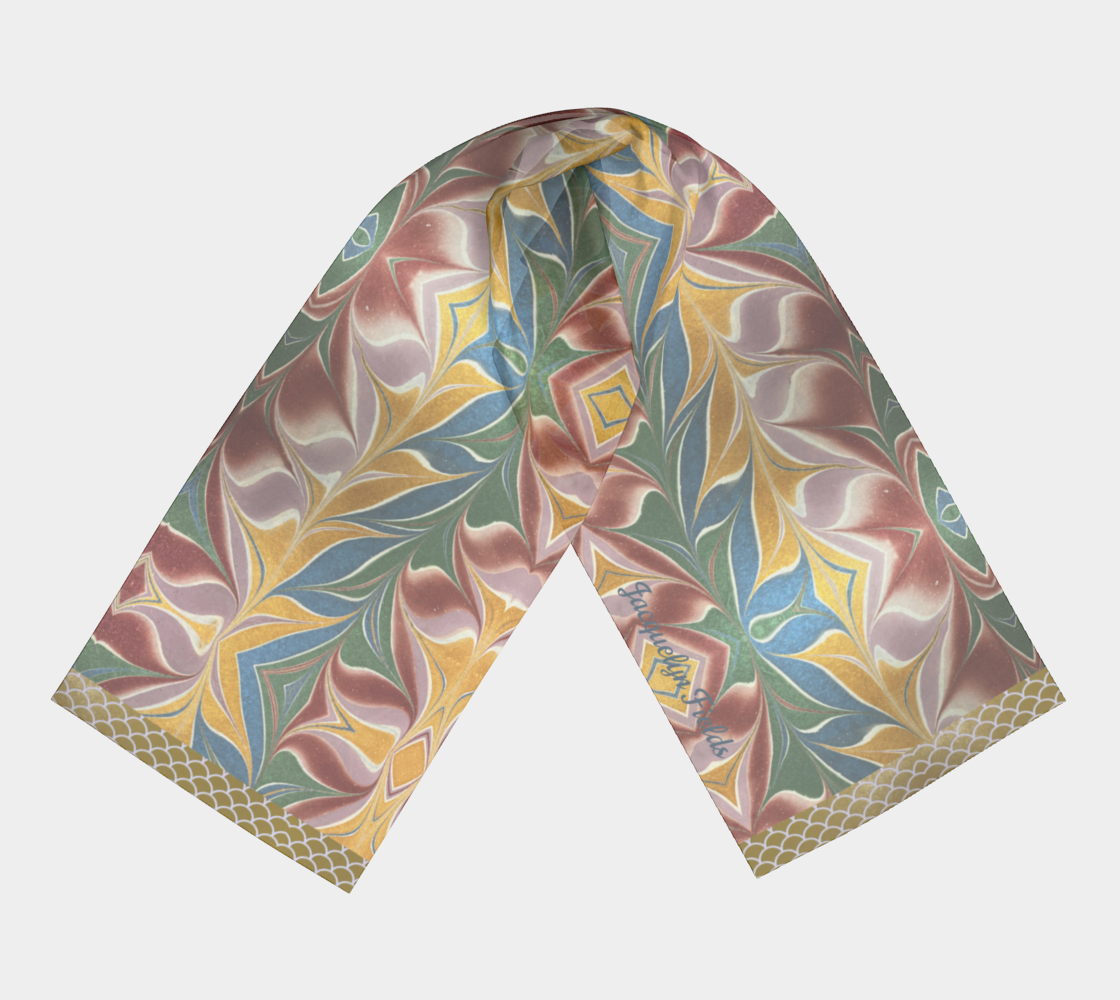 Florentine Flames Silk Long Scarf