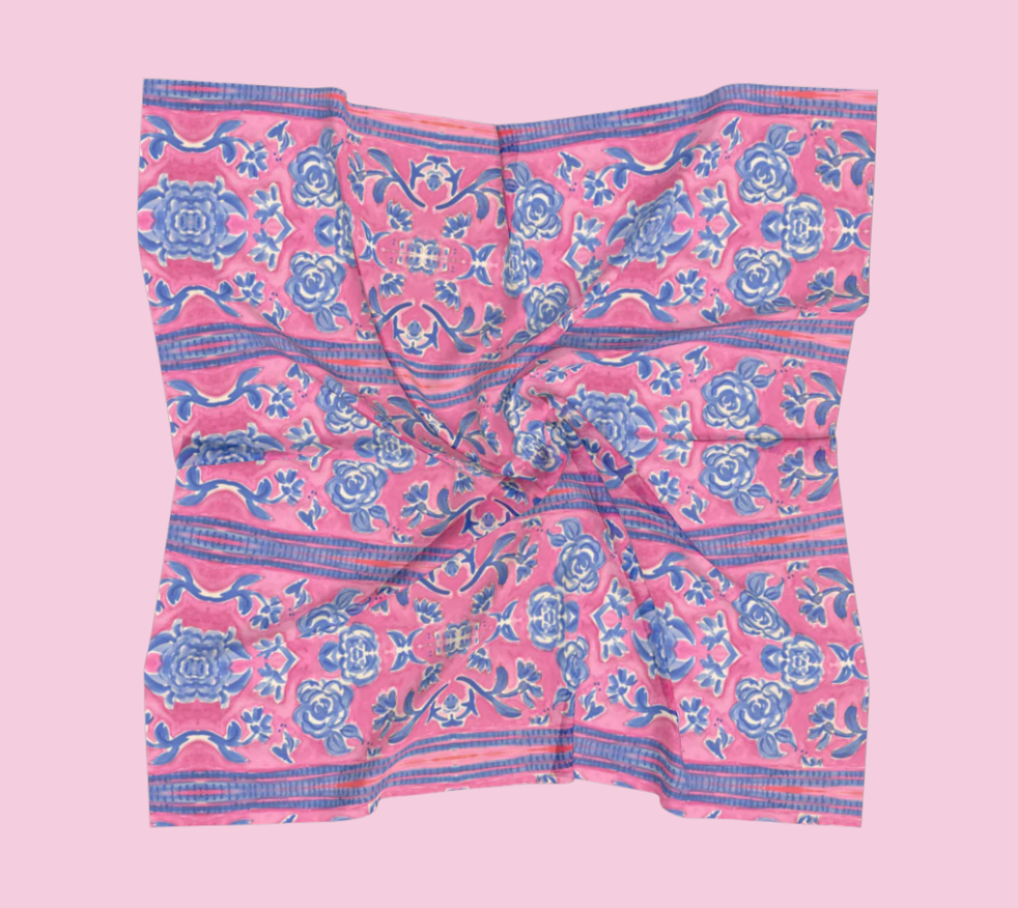 Tropique Provencal Silk Square Scarf