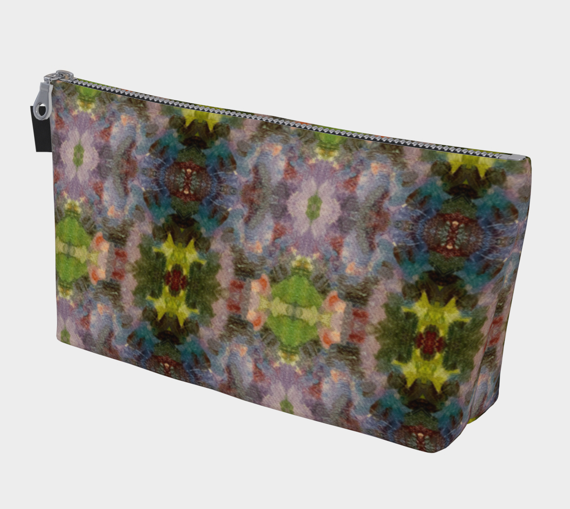 Lilac Waterlilies Makeup Bag