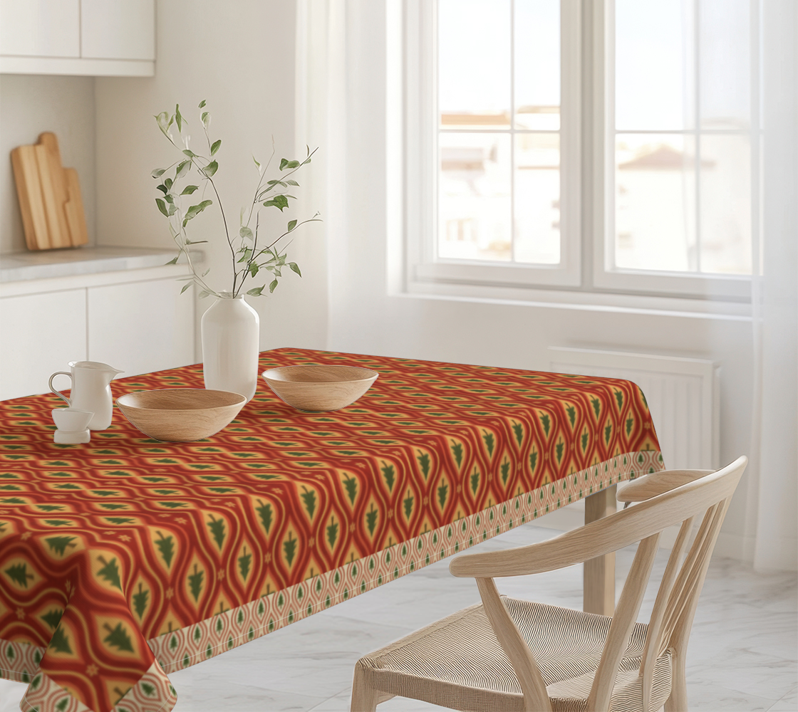 Hearthside Pines tablecloth with EG border 60 x 90