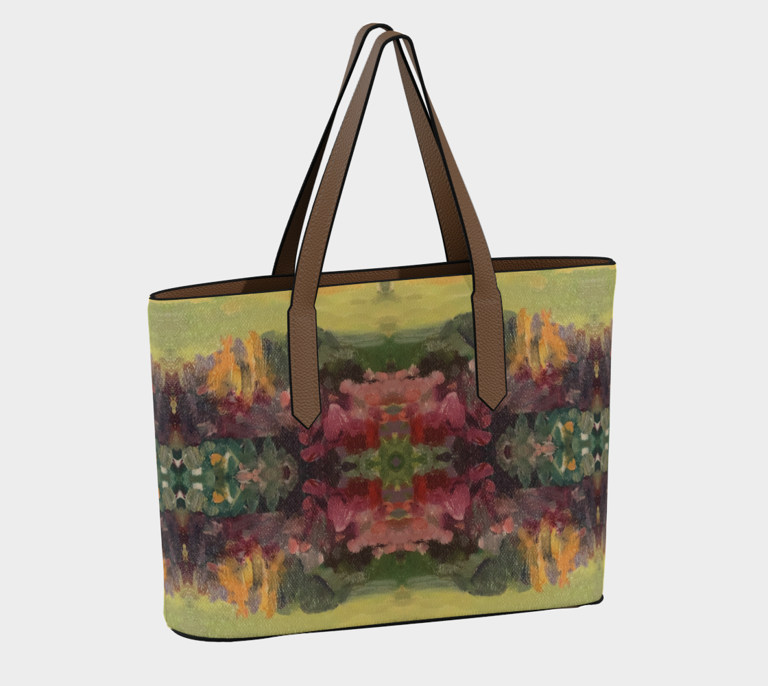 Giverny Gardens Vegan Leather Tote Bag