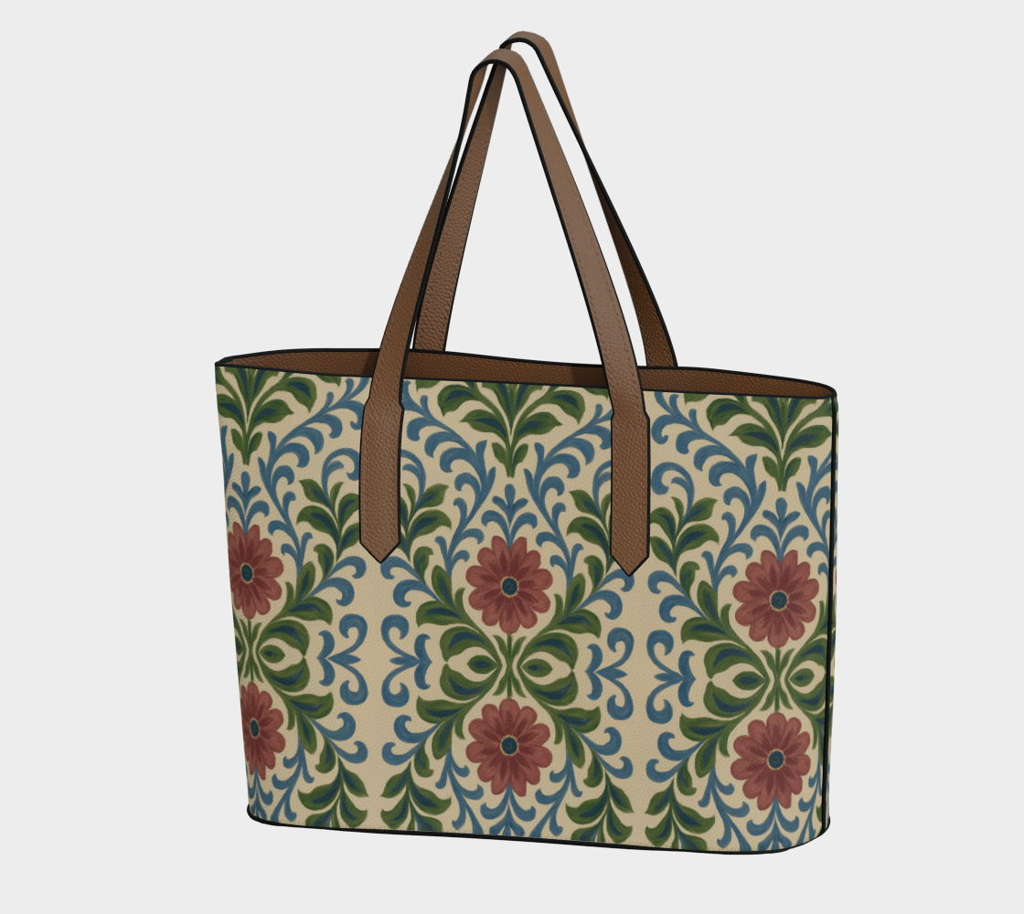 Jardin Provencale Blush Set: Vegan Leather Tote & Clutch Wristlet