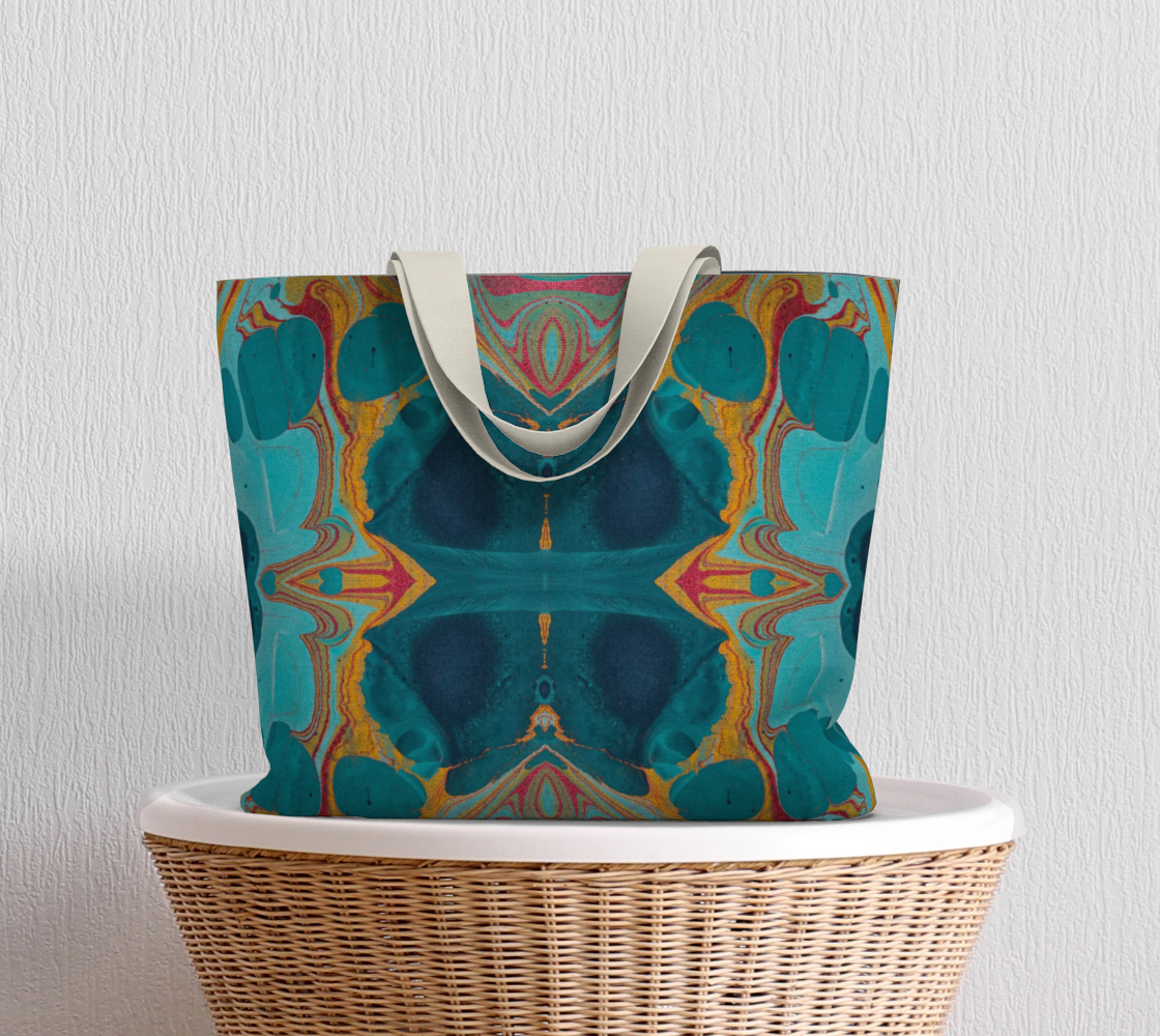 Gilded Currents Butterfly Tote Bag