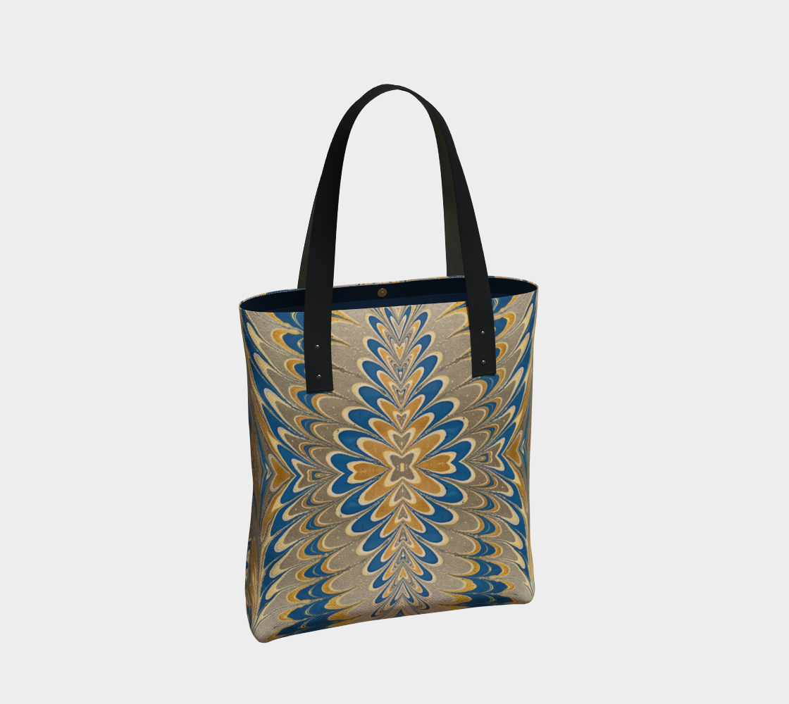 Prussian Blue Swirl Market Tote