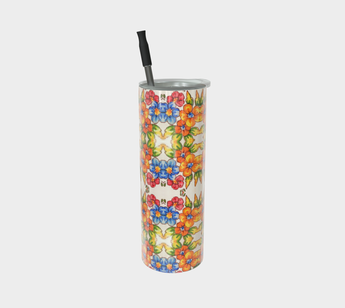 Positano Flowers Water Bottle