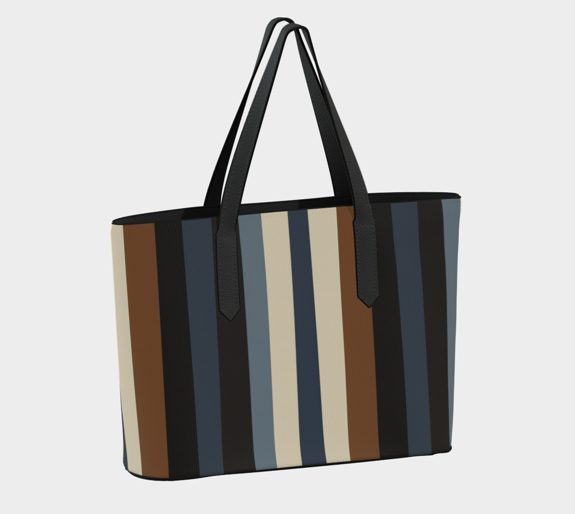 Midnight Timber Vegan Leather Tote Bag