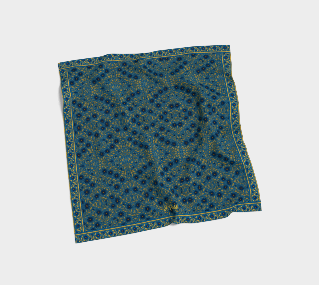indigo meadow 36 x 36 scarf