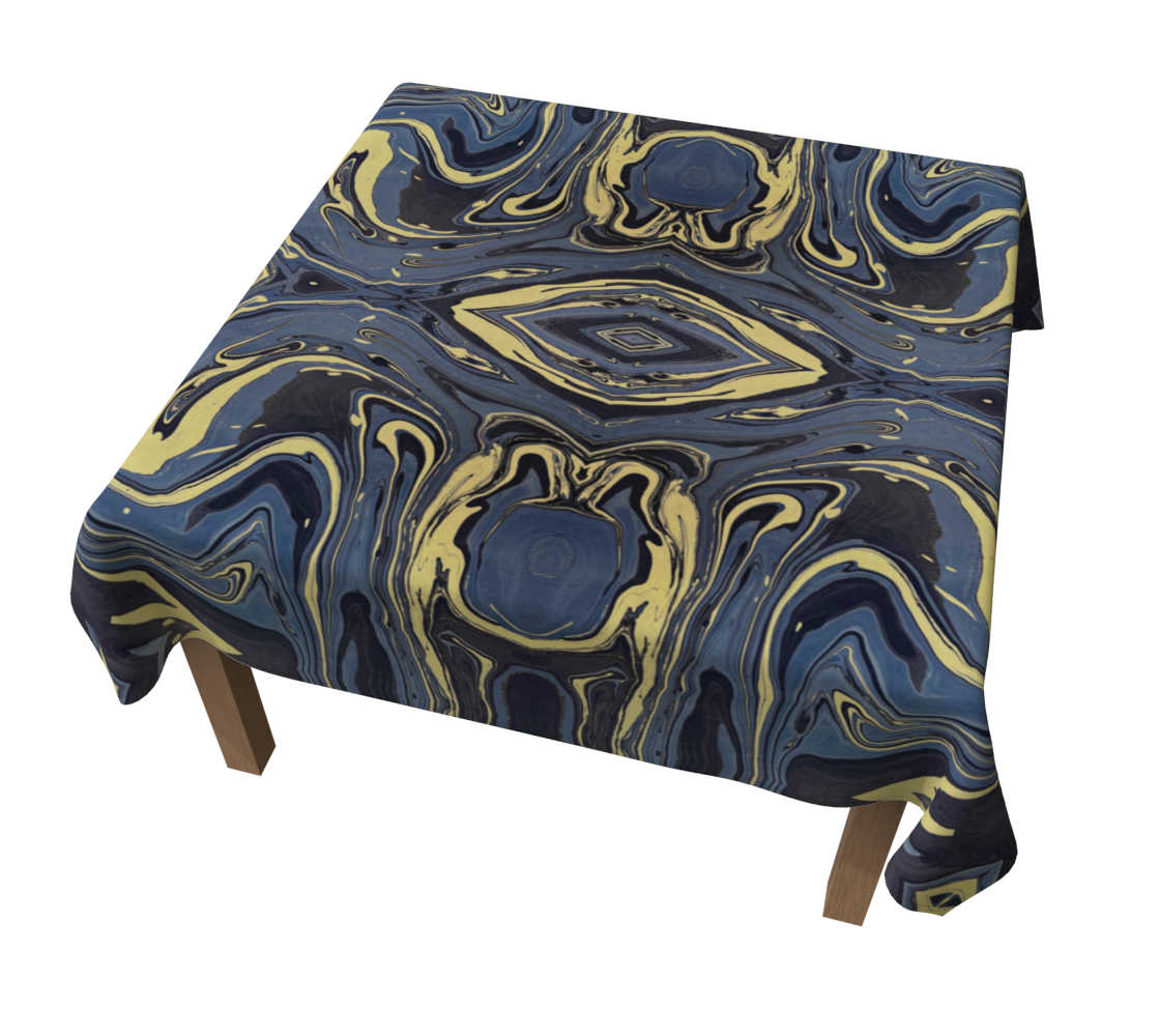 Mendocino Blues Diamond 60 x 60 Tablecloth