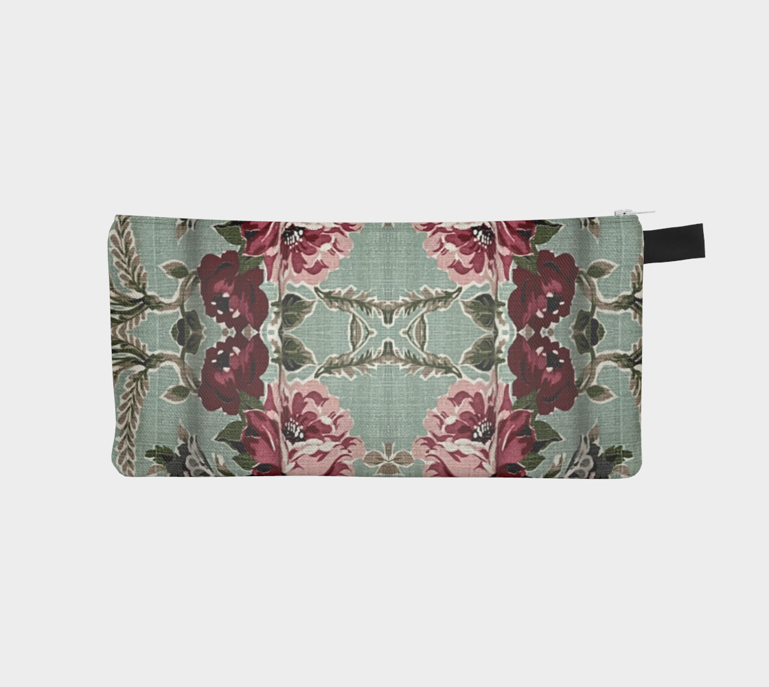 Sea Foam Roses Pencil Case