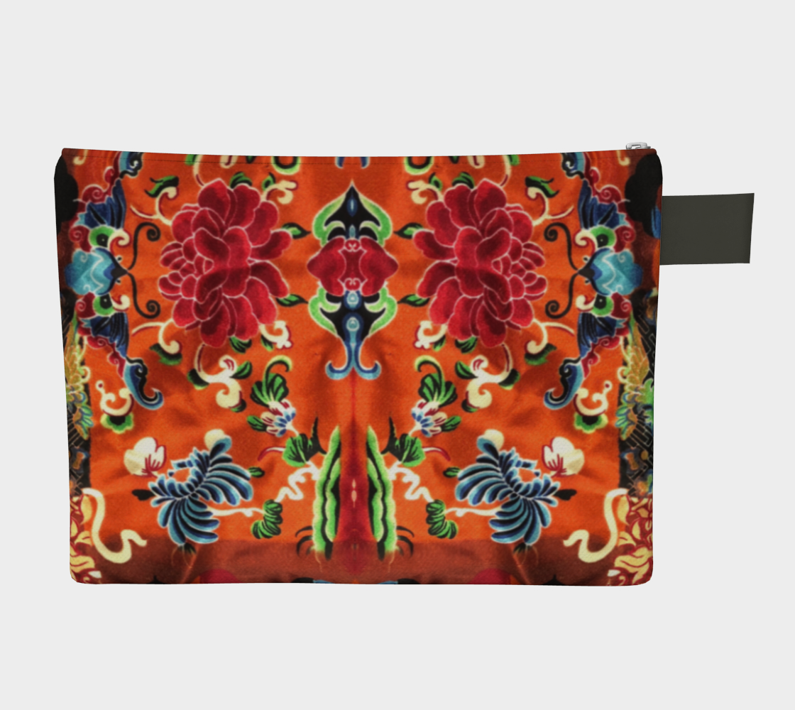 Jade and Flame Zipper Carry-all Bag