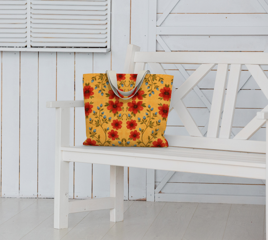 GOLDEN MEADOW canvas large tote
