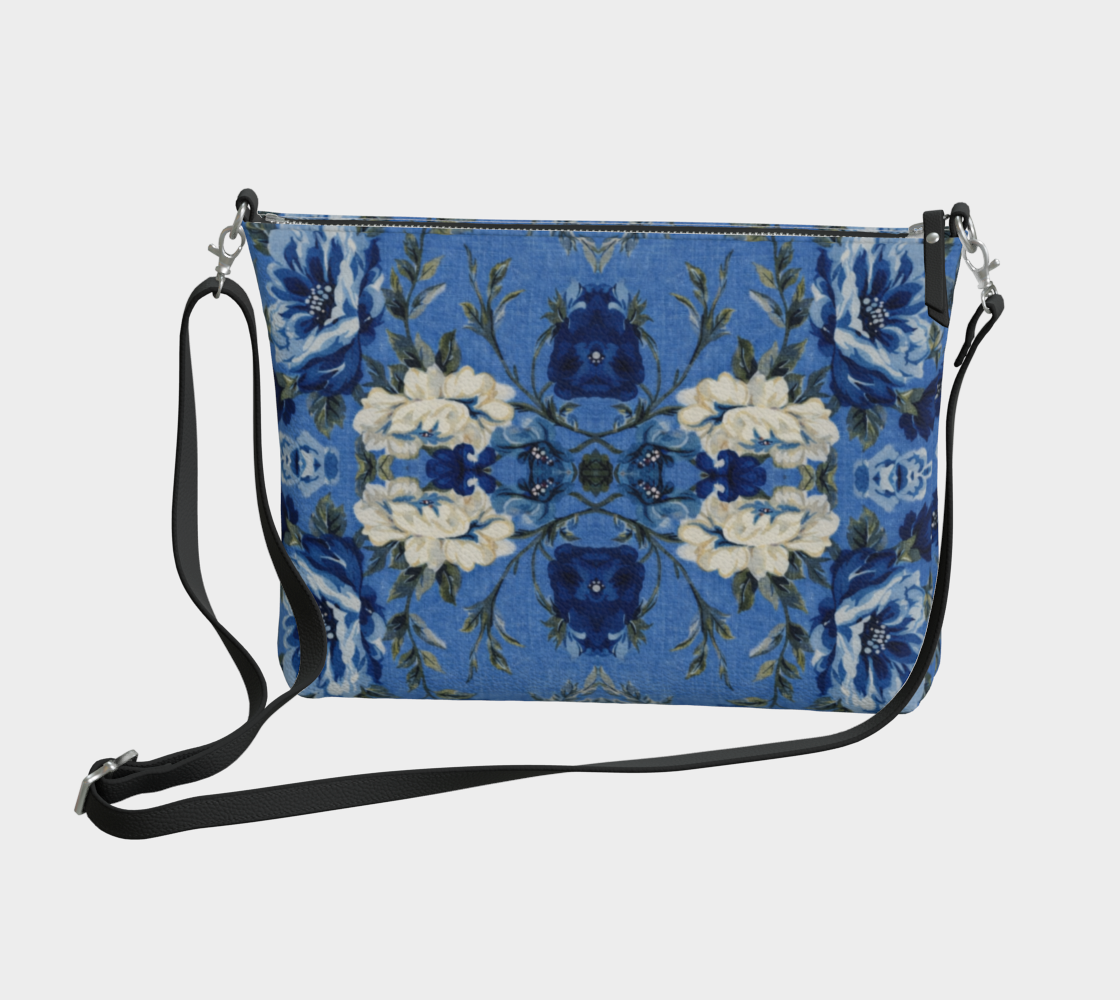 Blue Manor Bloom Vegan Leather Crossbody Bag