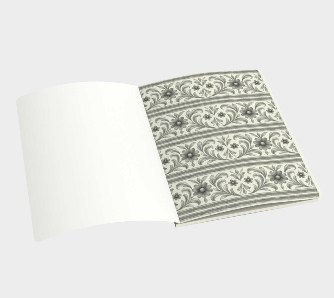 Gilded Azure Bloom Notebook
