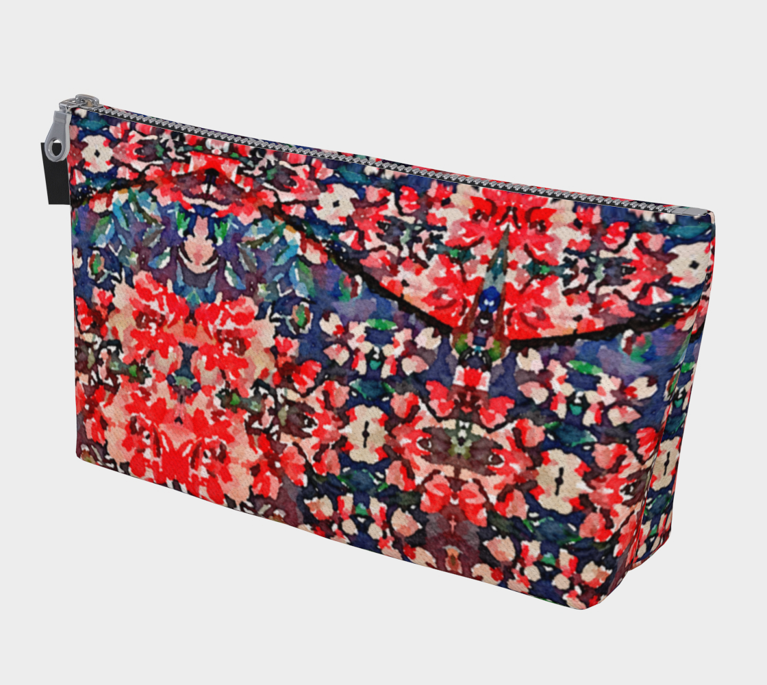 Somerset Roses Damask Makeup Bag