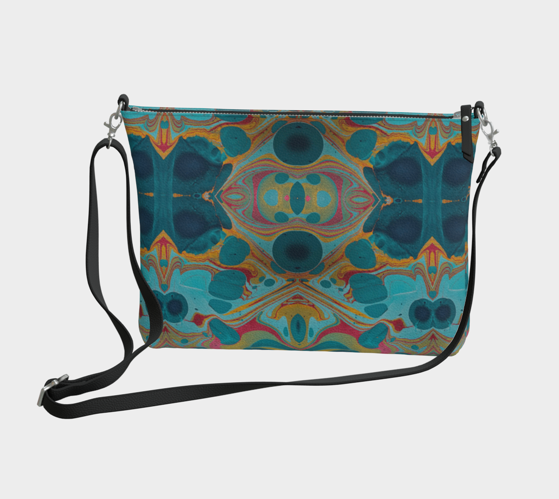 Gilded Currents Vegan Leather Crossbody Purse