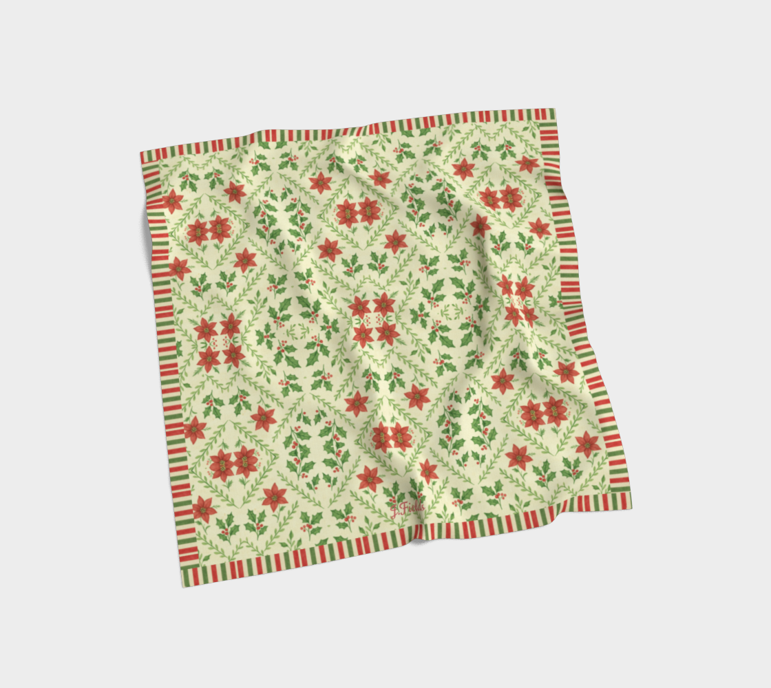 Yuletide Blooms 50 x 50 scarf