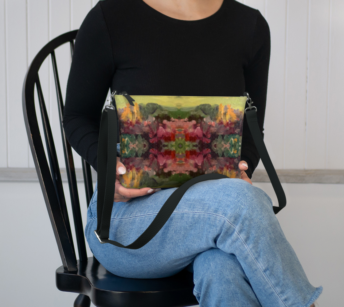 Giverny Gardens Vegan Leather Crossbody Bag