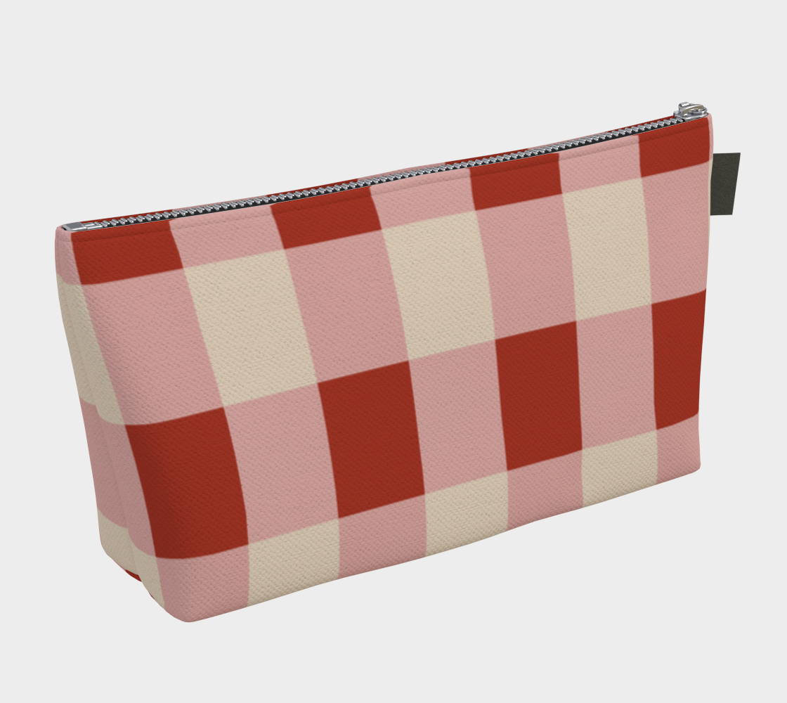 Red Gingham Makeup Bag