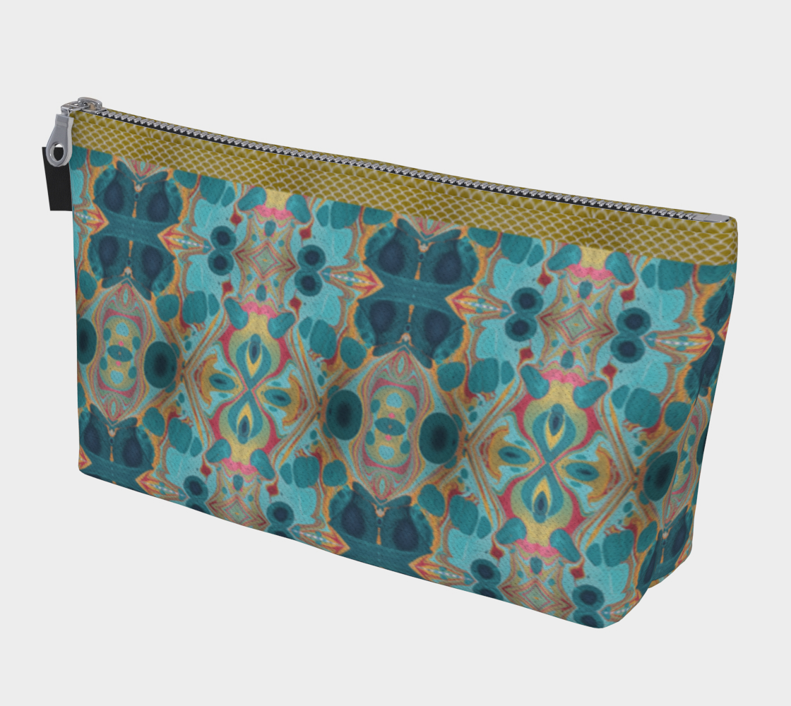 Gilded Currents Makeup Bag
