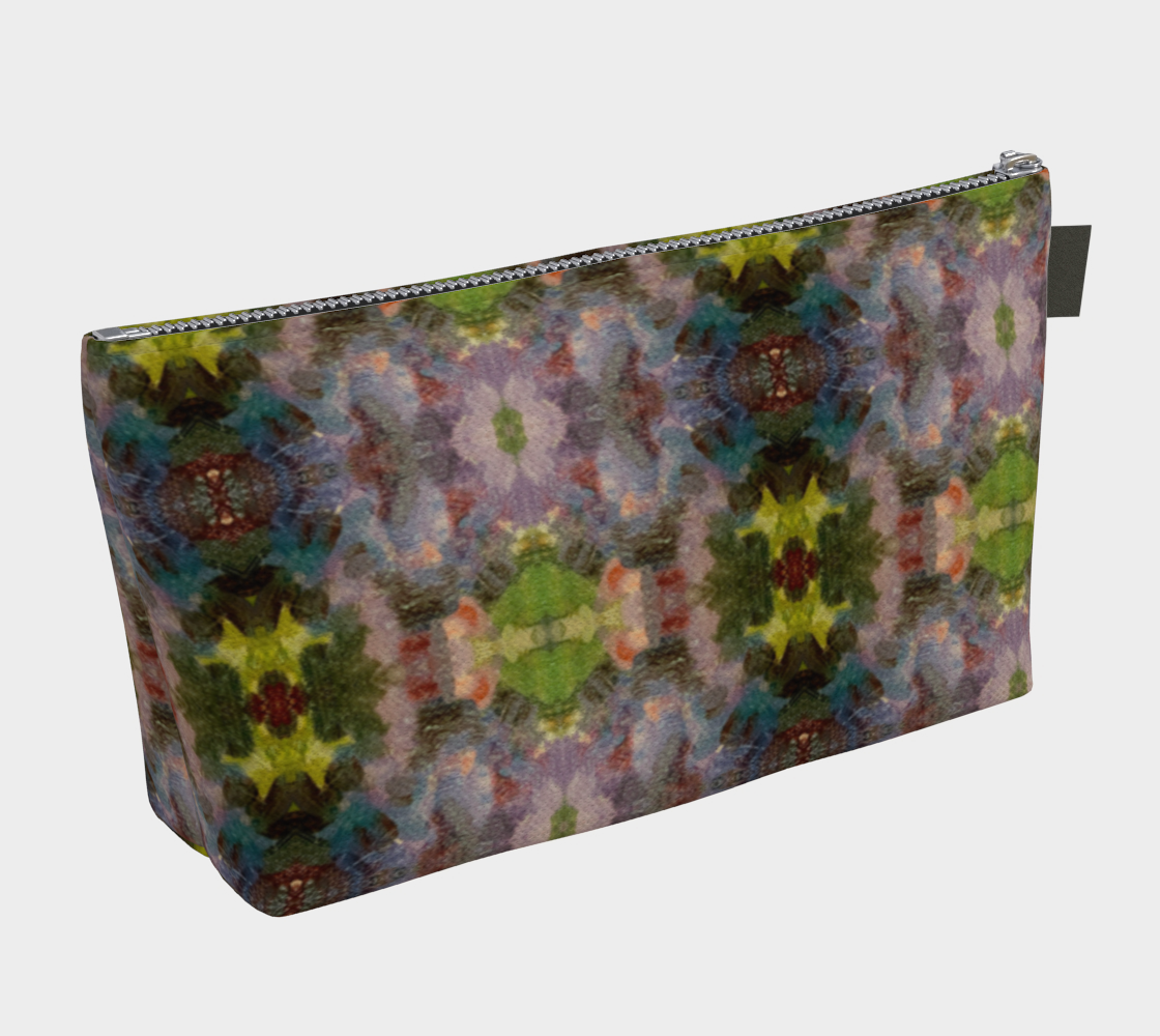 Lilac Waterlilies Makeup Bag