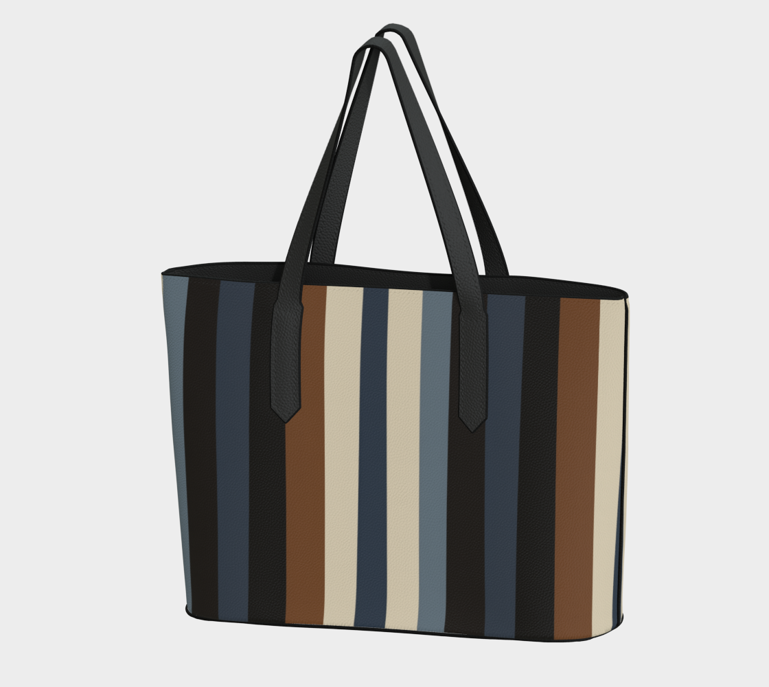 Midnight Timber Vegan Leather Tote Bag