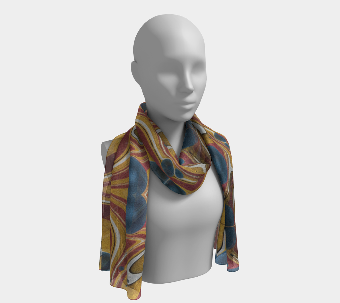 Sundown Revival Long Silk Scarf