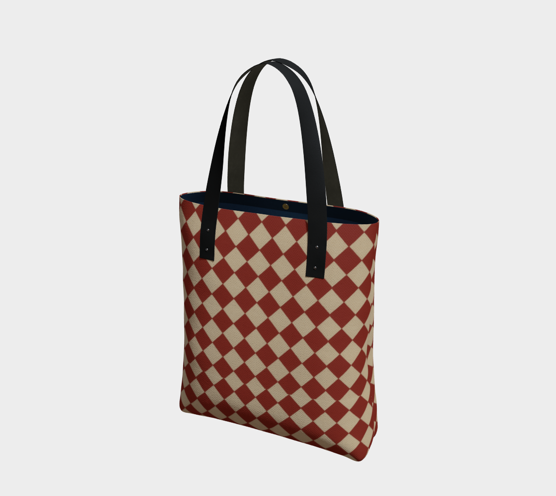 Cranberry Mini Harlequin Urban Tote Bag