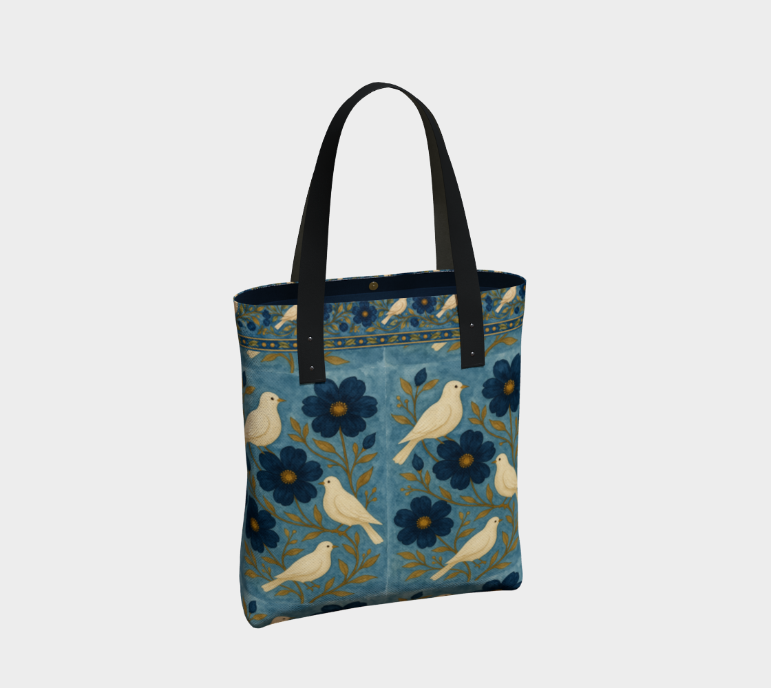 Doves of Peace Large Canvas tote bag