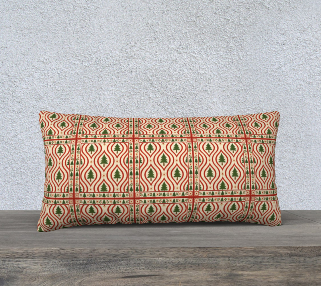 EVERGREEN GLOW BORDER 24 X 12 LUMBAR PILLOW