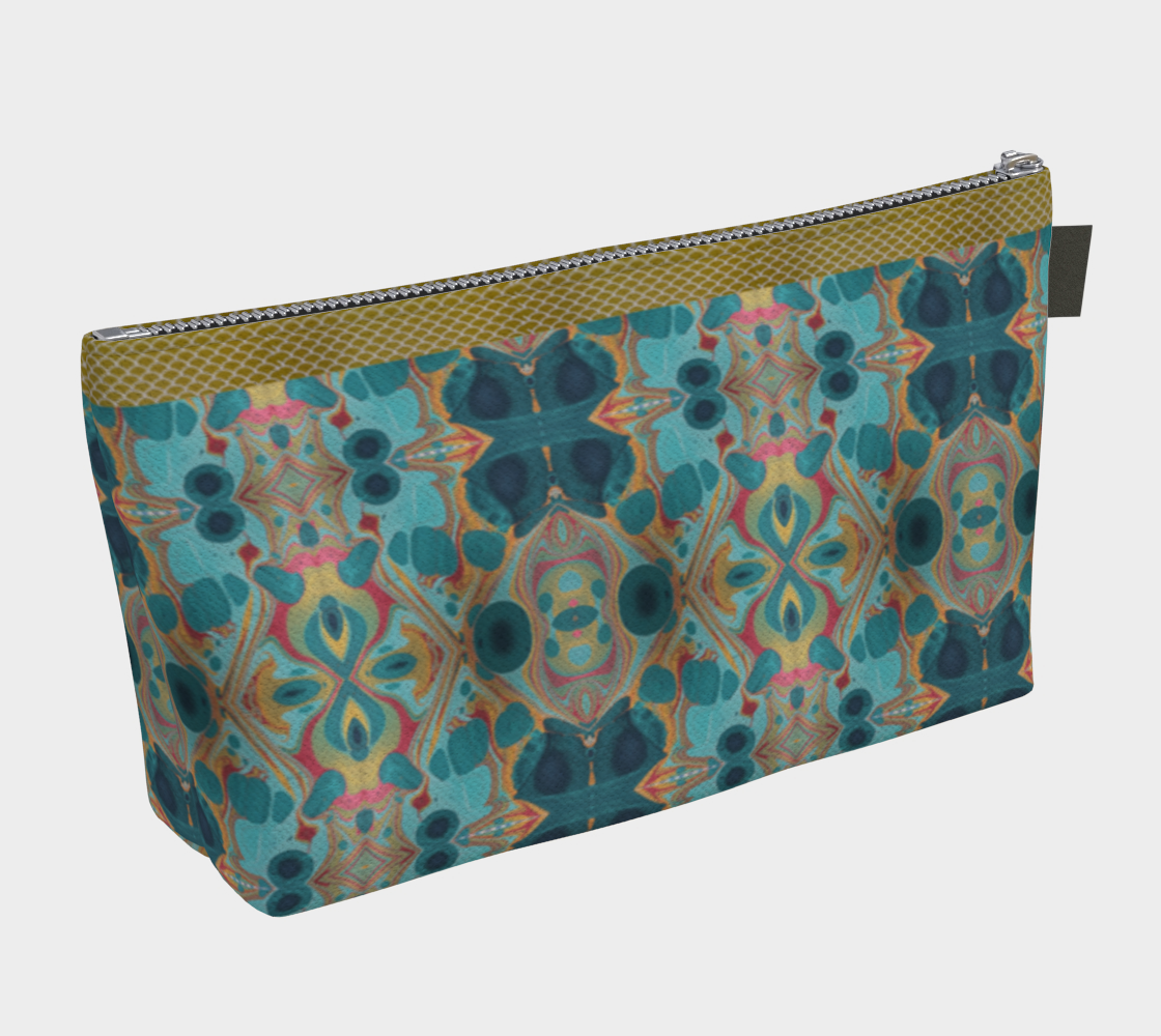 Gilded Currents Makeup Bag