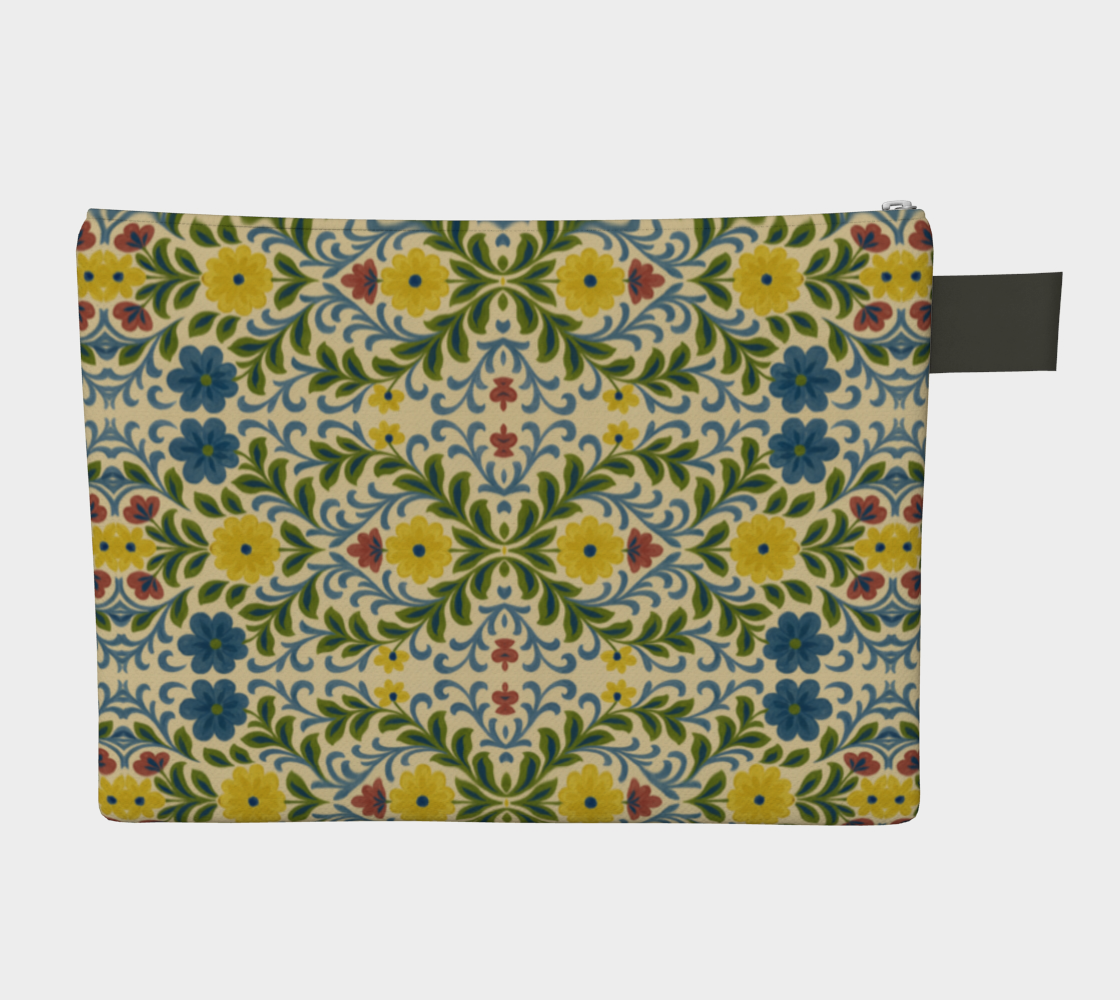 Jardin Provencale Goldenrod Zipper Carry-All Bag