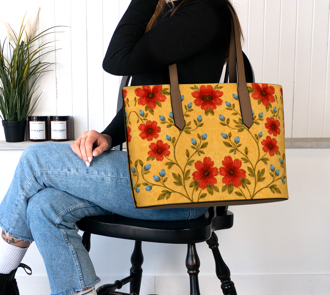 GOLDEN MEADOW LARGE VEGAN TOTE