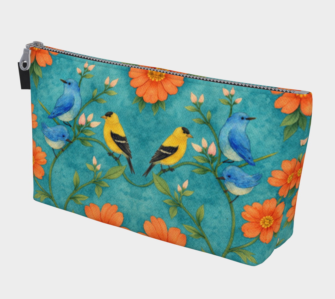 Island Songbird Garden Makeup Bag