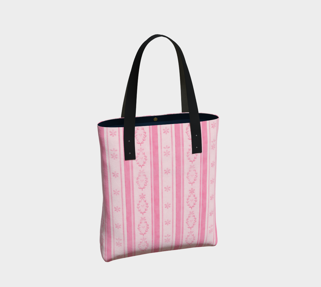 Swedish Folk Stripe Pink Urban Tote Bag