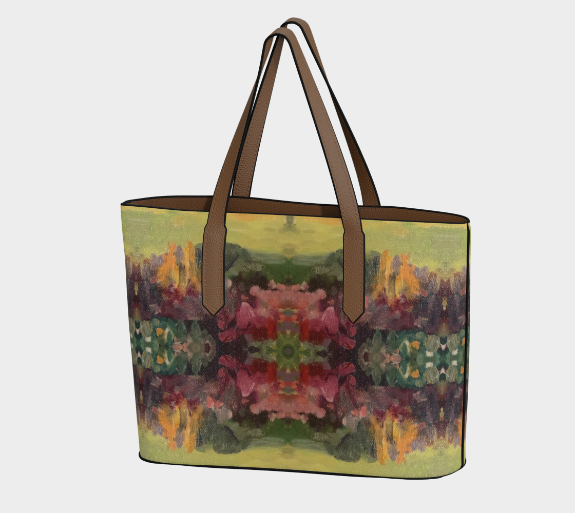 Giverny Gardens Vegan Leather Tote Bag