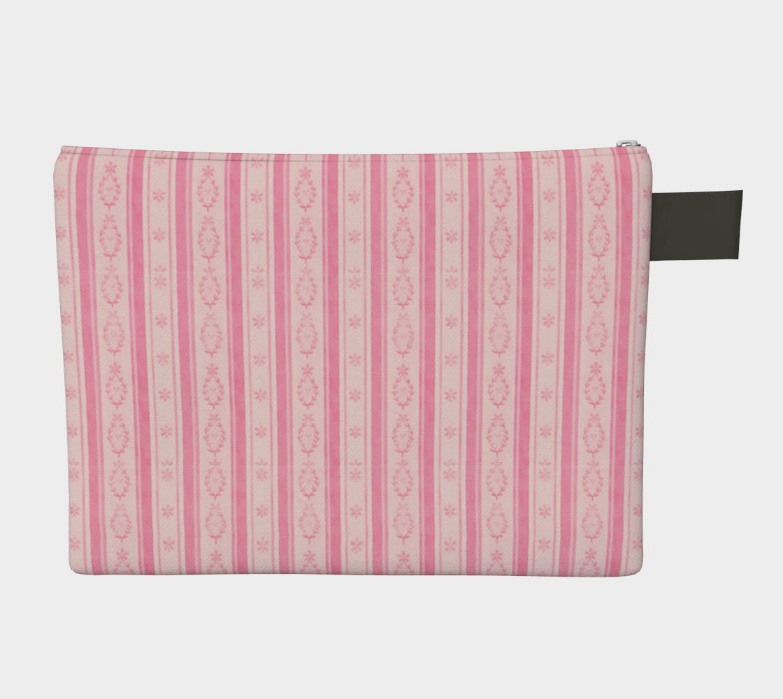 Swedish Folk Stripe Pink Zipper Carry-all Bag