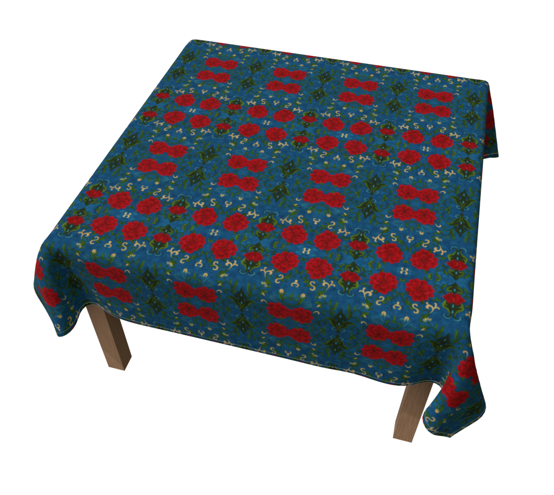 Marquesa Floral Sapphire 60 x 60 Tablecloth