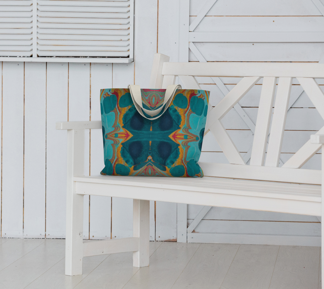 Gilded Currents Butterfly Tote Bag