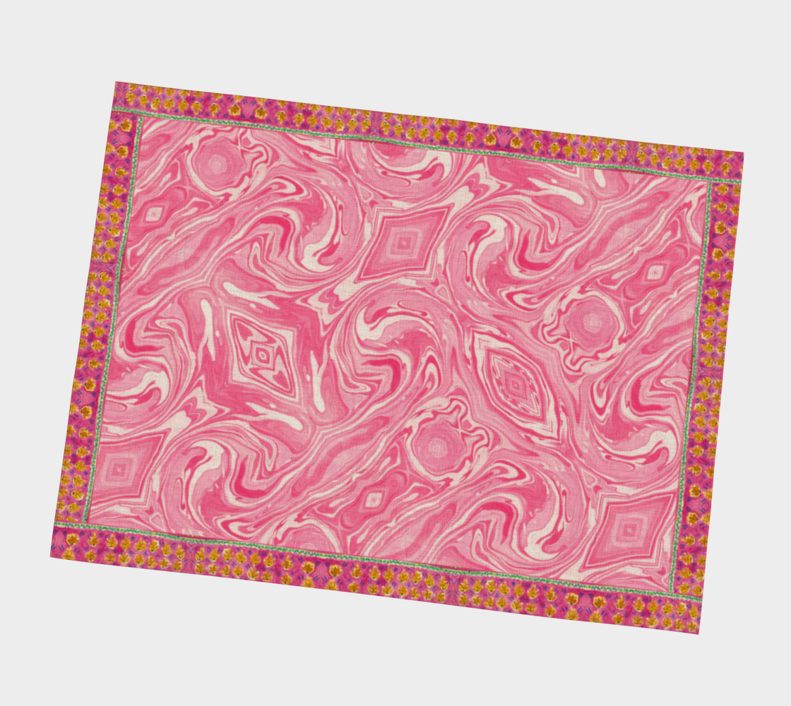 Pink Swirl with Border Placemats