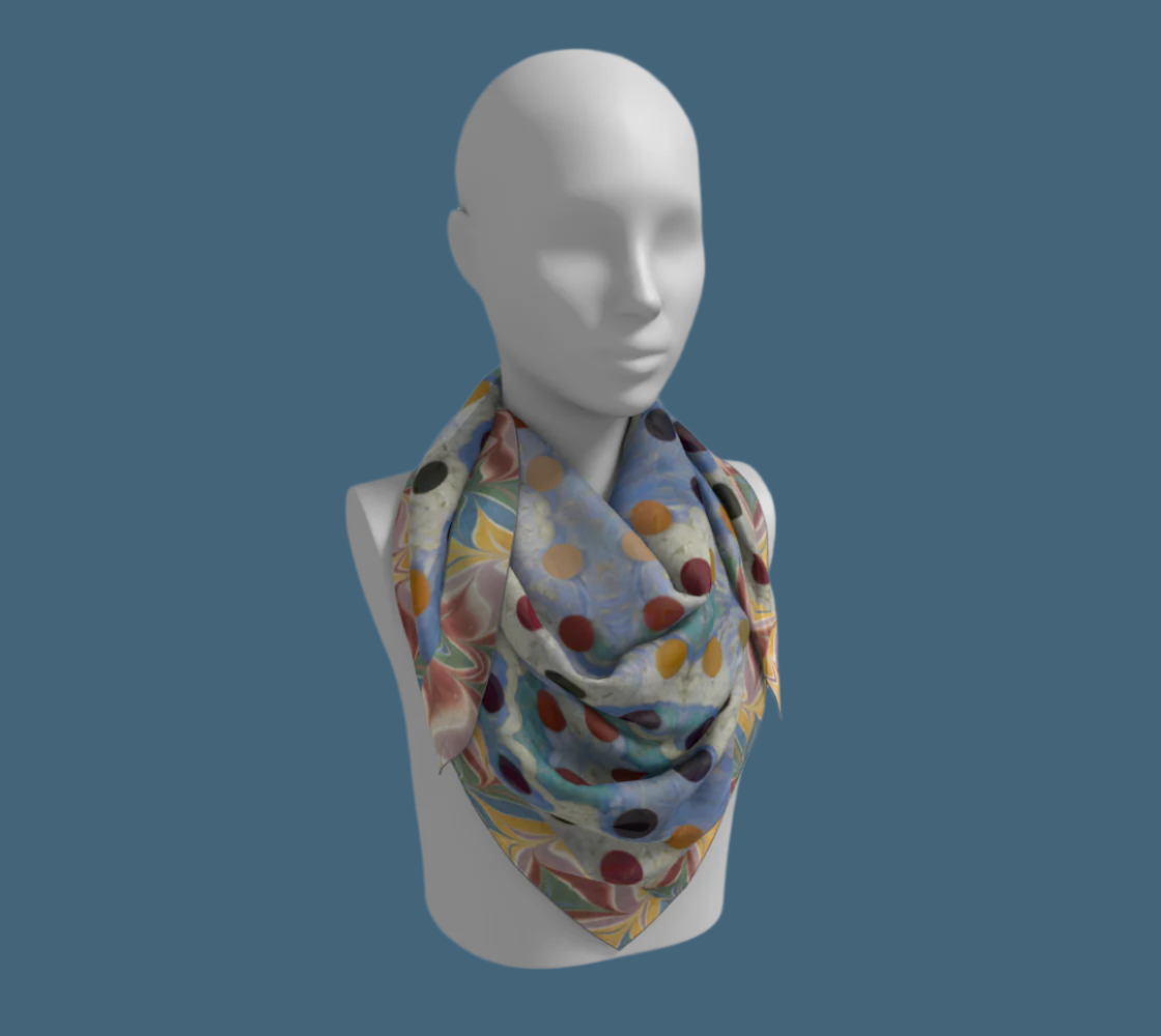 Blue Skies Silk Square Scarf