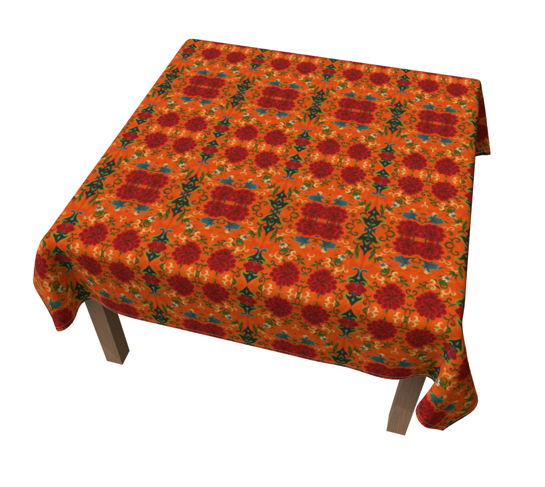 Marquesa Floral Tangerine 60 x 60 Tablecloth