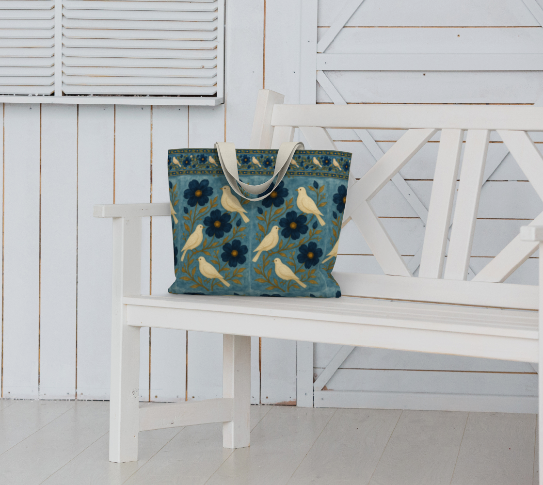 Doves of Peace Large Canvas tote bag