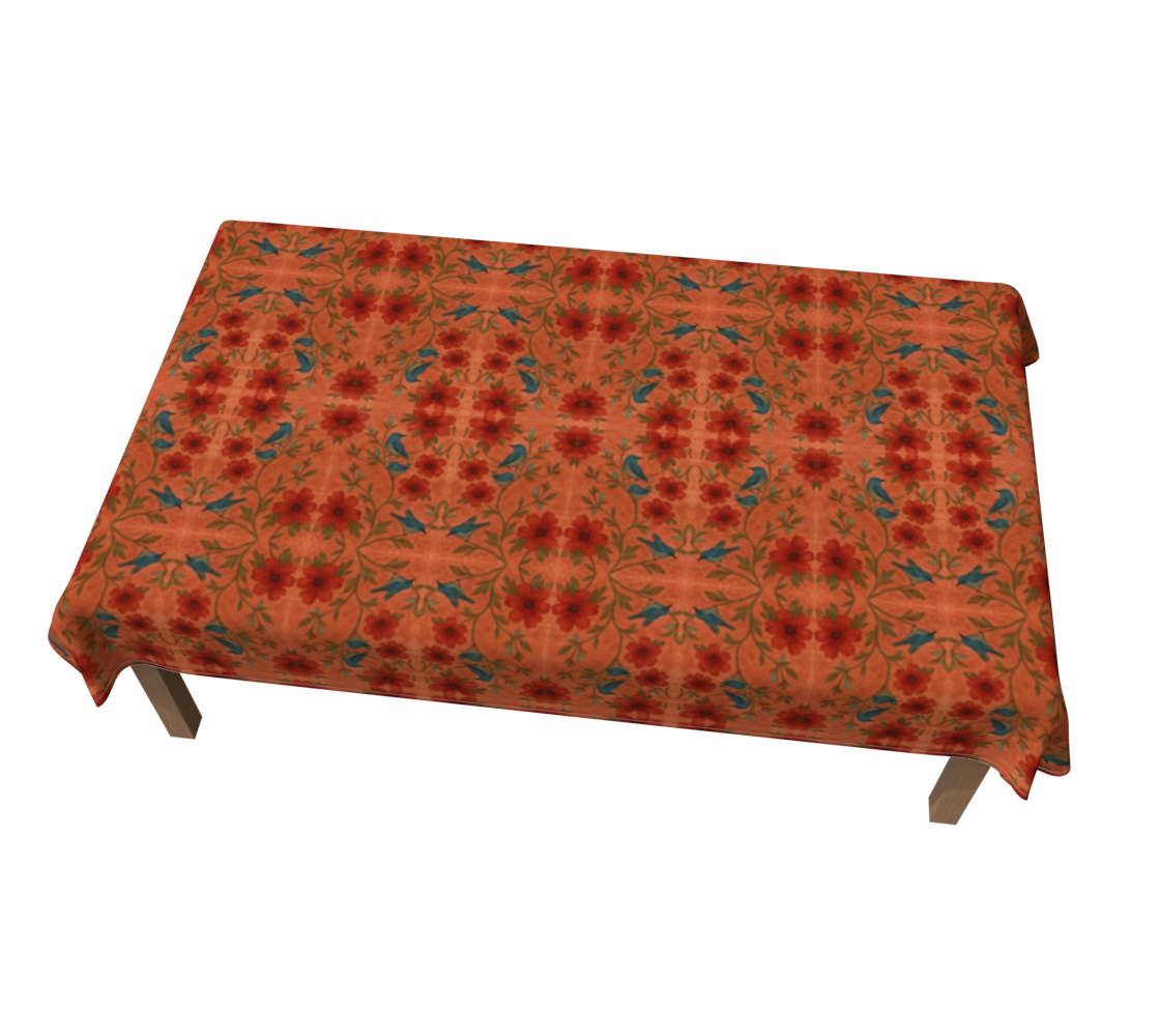 Songbird Bloom Terracotta 60 x 60 Tablecloth