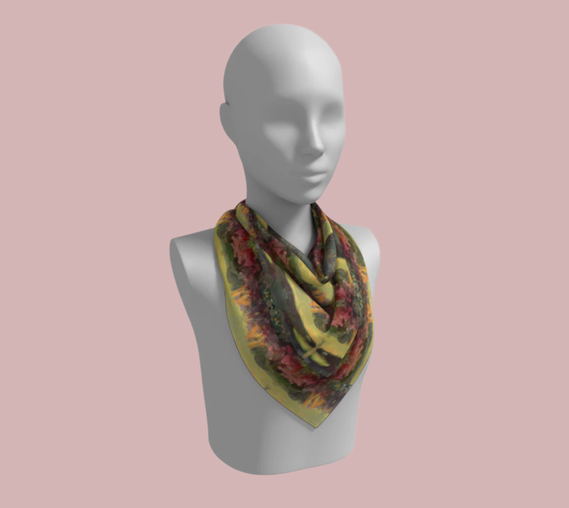 Giverny Garden Silk Square Scarf