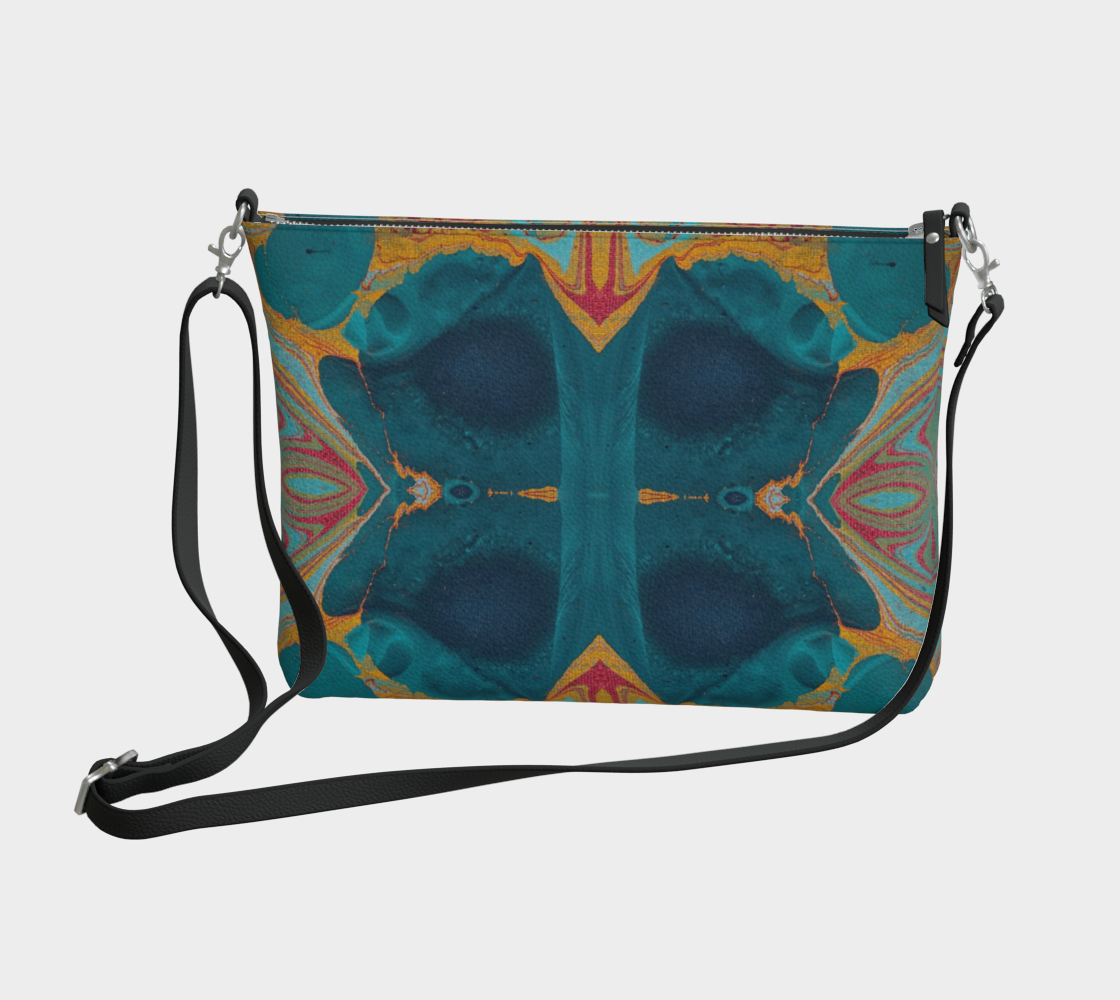 Gilded Currents Butterfly Vegan Leather Crossbody Purse