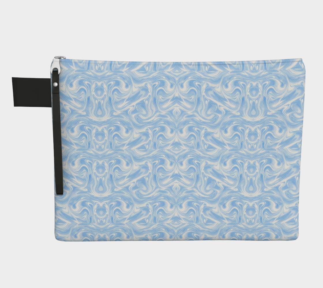 Blue Sky Swirl Zipper Carry-all Bag