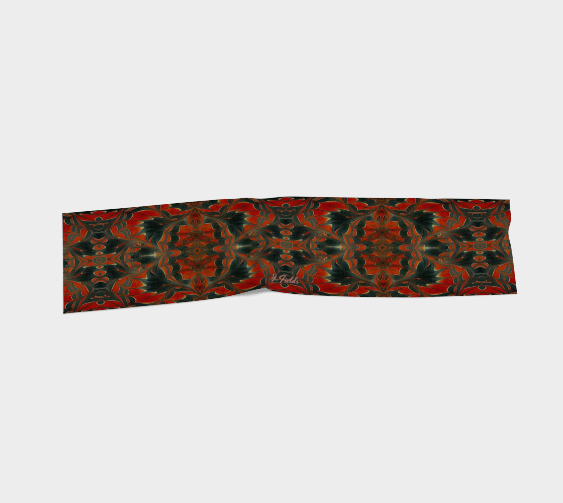Americana Swirl Silk Long Scarf