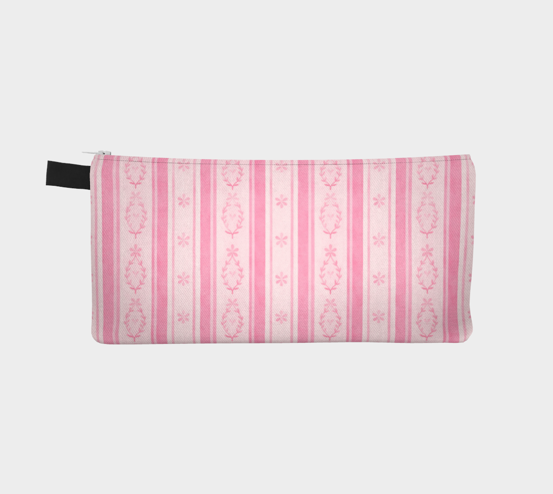 Swedish Folk Stripe Pink Pencil Case