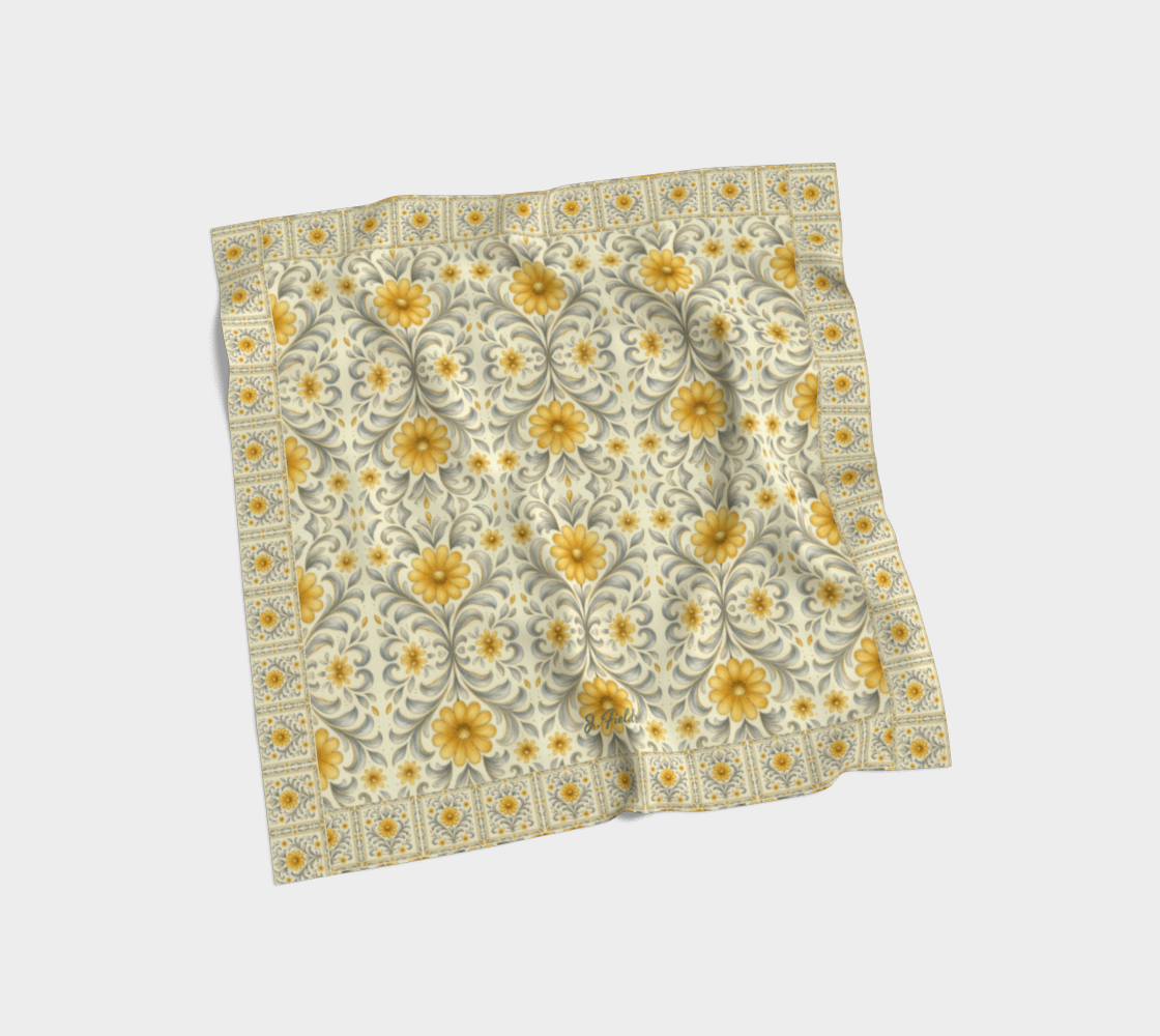 Silver Garden 36 x 36 scarf